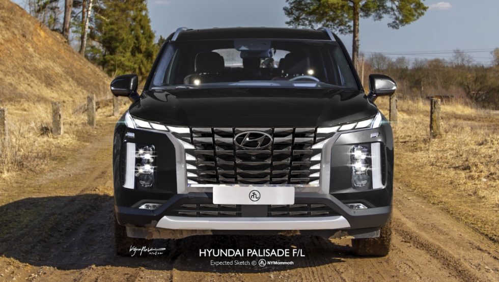 Hyundai Palisade Facelift Rendering Korean Car Blog