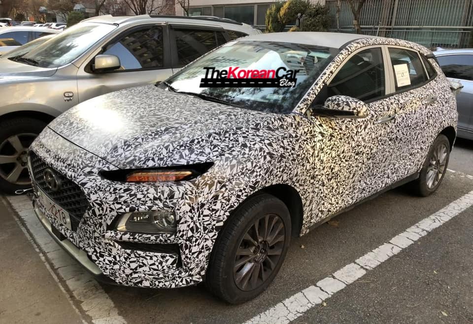 Hyundai Kona EV spied