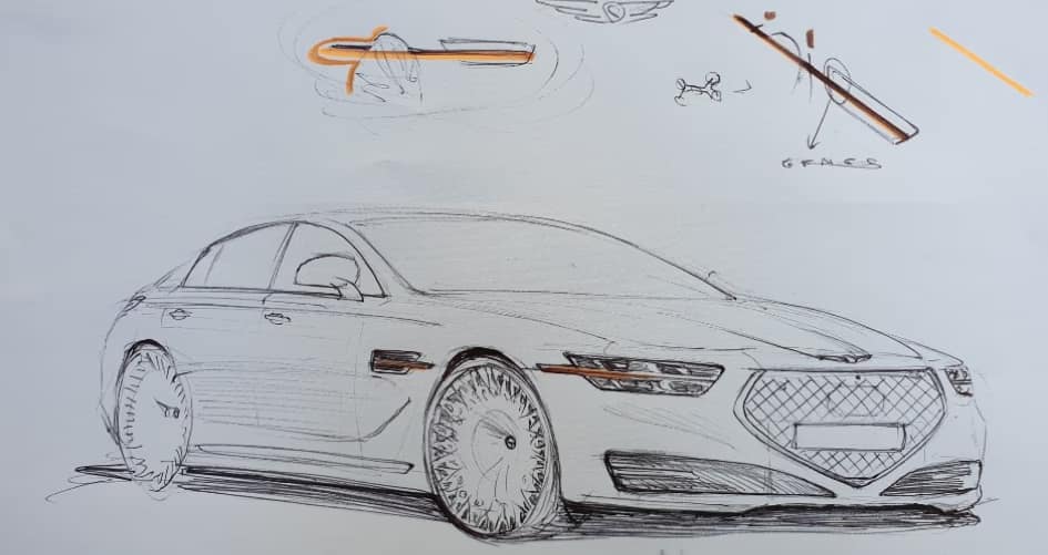 genesis g90 sketch 2
