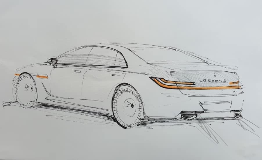 genesis g90 sketch