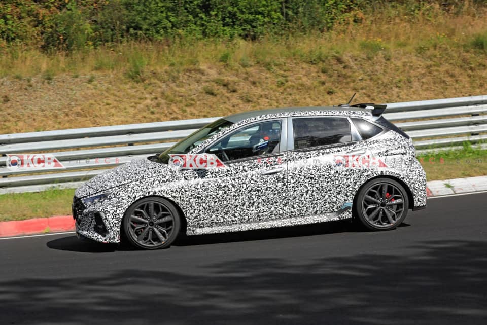 Image du Hyundai i20 N camouflé