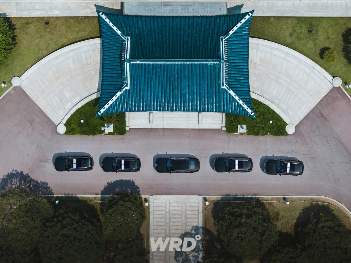 Aerial view of Project712 Presidential G at Blue House helicopter landing pad