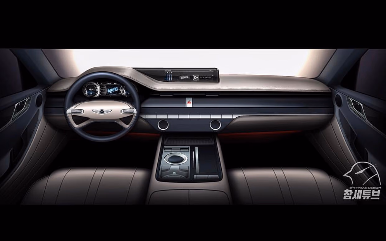 Genesis G80 Interior Sketched