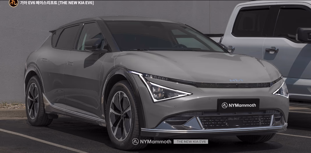kia ev6 facelift rendering