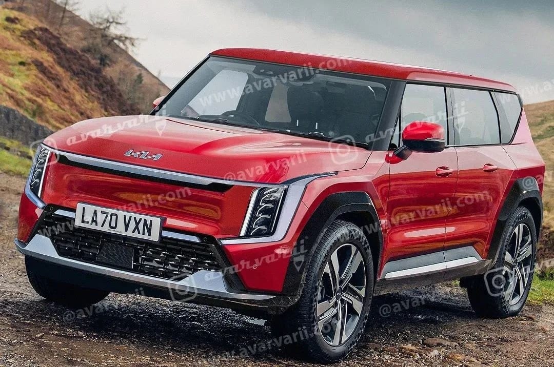 Kia EV9 Electric SUV Rendering