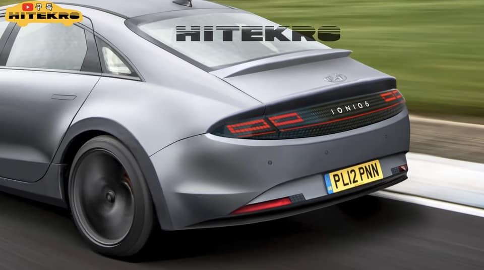 renderizado trasero del hyundai ioniq 6