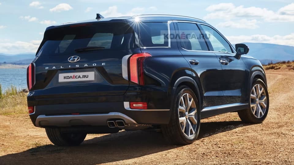 renderizado del facelift del hyundai palisade 1
