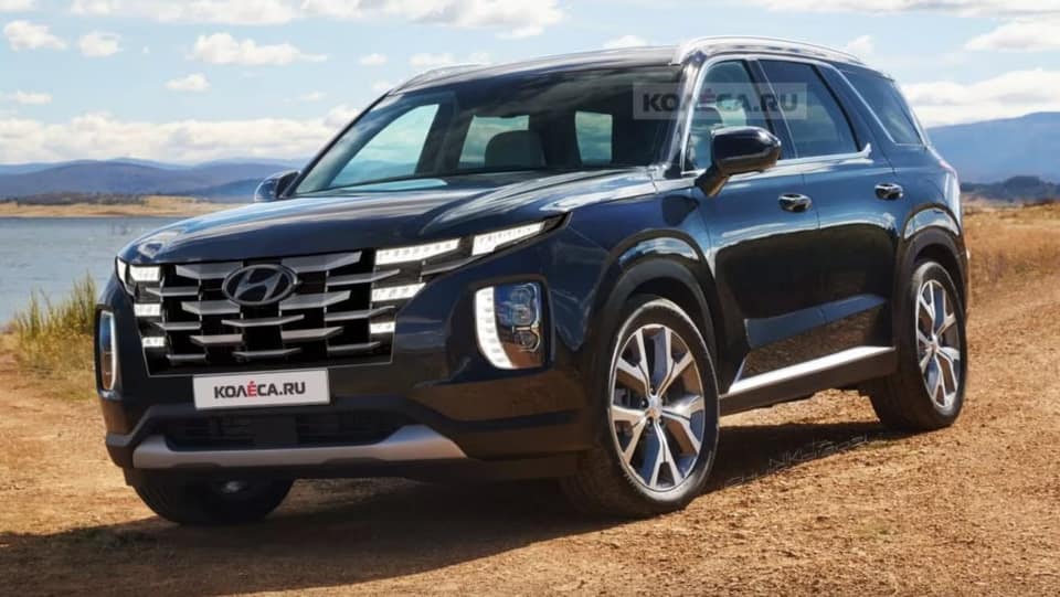Hyundai Palisade Facelift Rendering 2