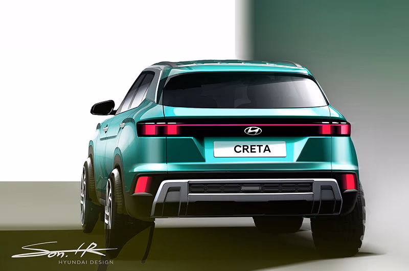 boceto del facelift del Hyundai Creta