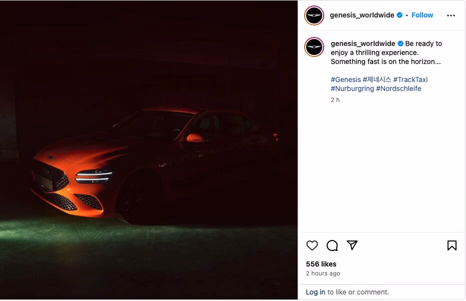 genesis g70 magma instagram