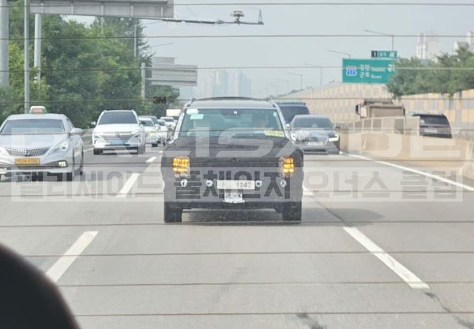 US-Spec Hyundai Palisade mit neuen orangefarbenen Tagfahrlichtern