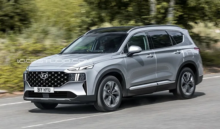 Hyundai Santa Fe Facelift Rendering