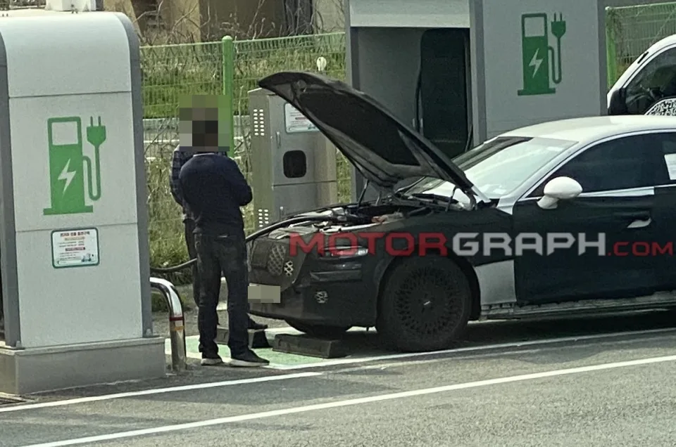 Genesis eG80 EV Spied in South Korea