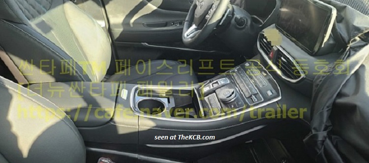 Hyundai Santa Fe Facelift Interior Leaked