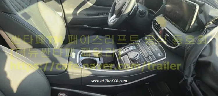 Hyundai Santa Fe Facelift Interior Leaked