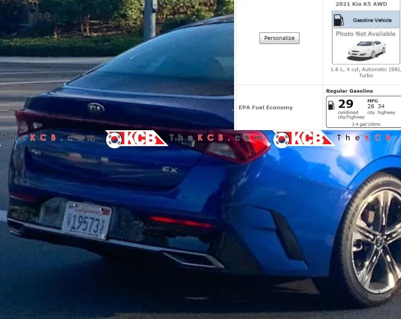First-Ever Kia K5 with AWD Leaked at US EPA Certification
