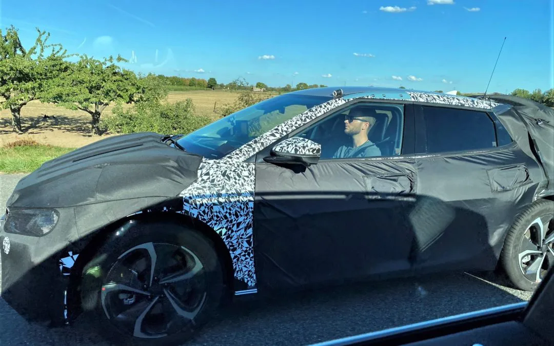 Kia CV EV Crossover Spied Up Close