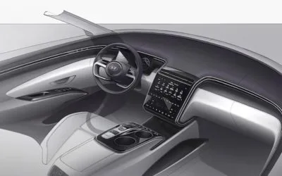New Hyundai Tucson Interior Sketch