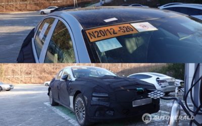 Genesis eG80 Spied Charging & with Solar Roof