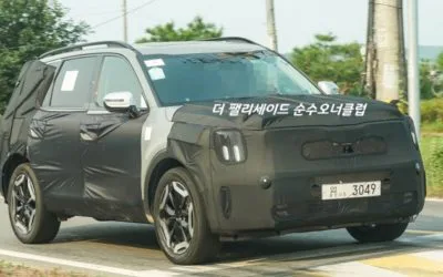 Kia Telluride Facelift Spied Up Close
