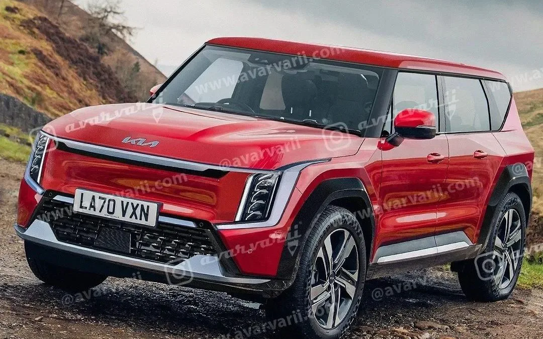 Kia EV9 Electric SUV Rendering