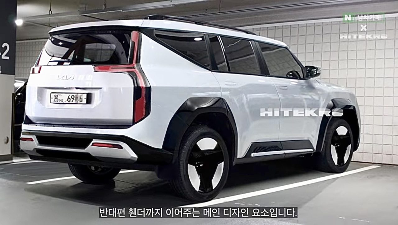 Kia EV9 Rear Rendering By Hitekro - Korean Car Blog