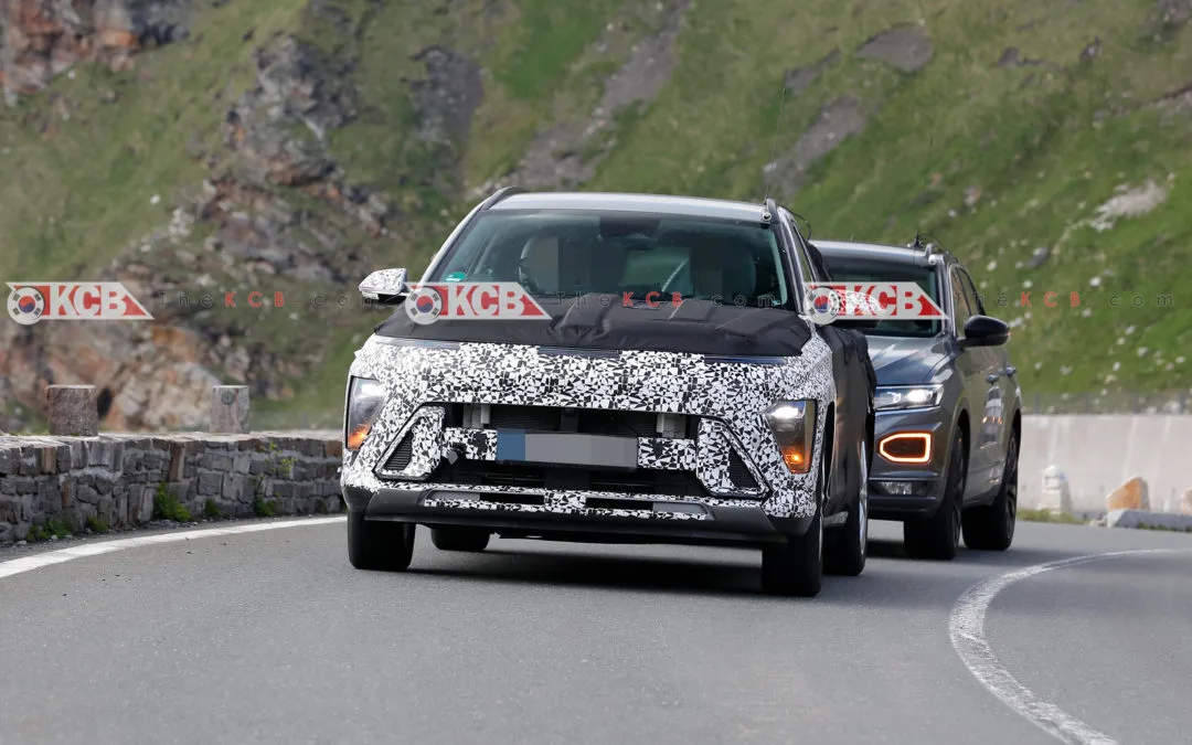 Hyundai KONA Spied with Staria-like Front Design