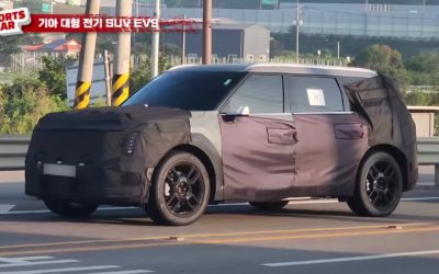 KIA EV9 Spied with First-Ever Camera Mirrors