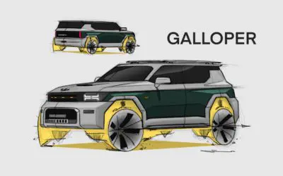Hyundai Galloper Reimagined as a Retro Futuristic EV