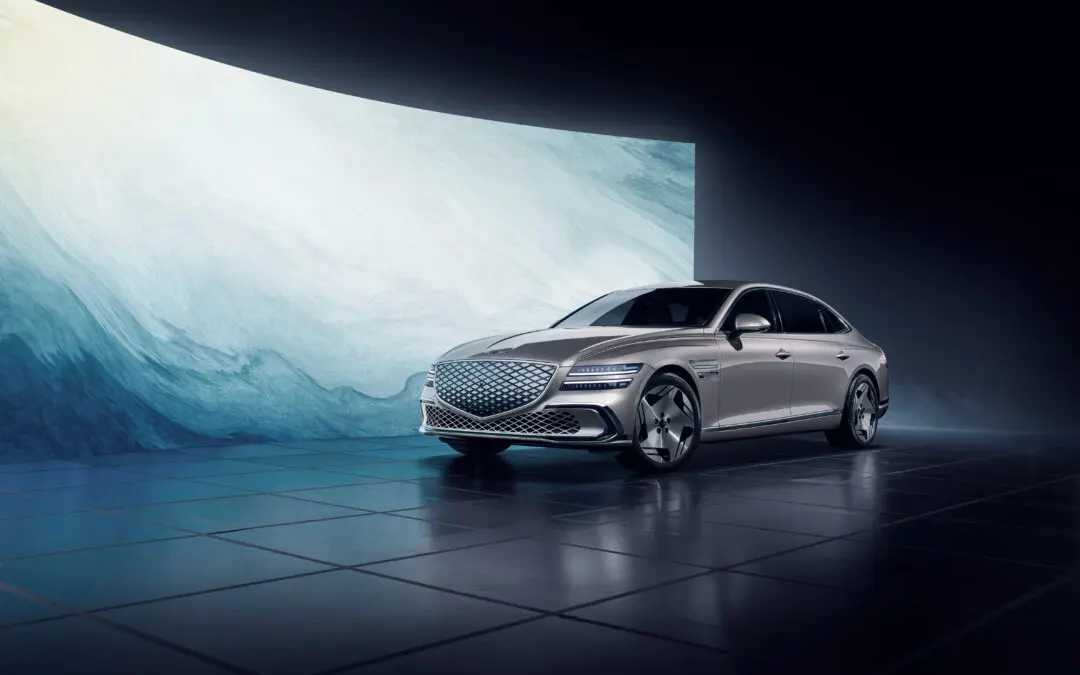 Updated Electrified G80 with Larger Battery Pack Revealed at Busan