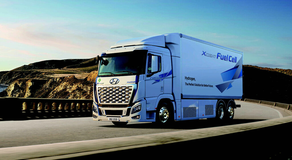 hyundai xcient fuel cell hydrogen truck