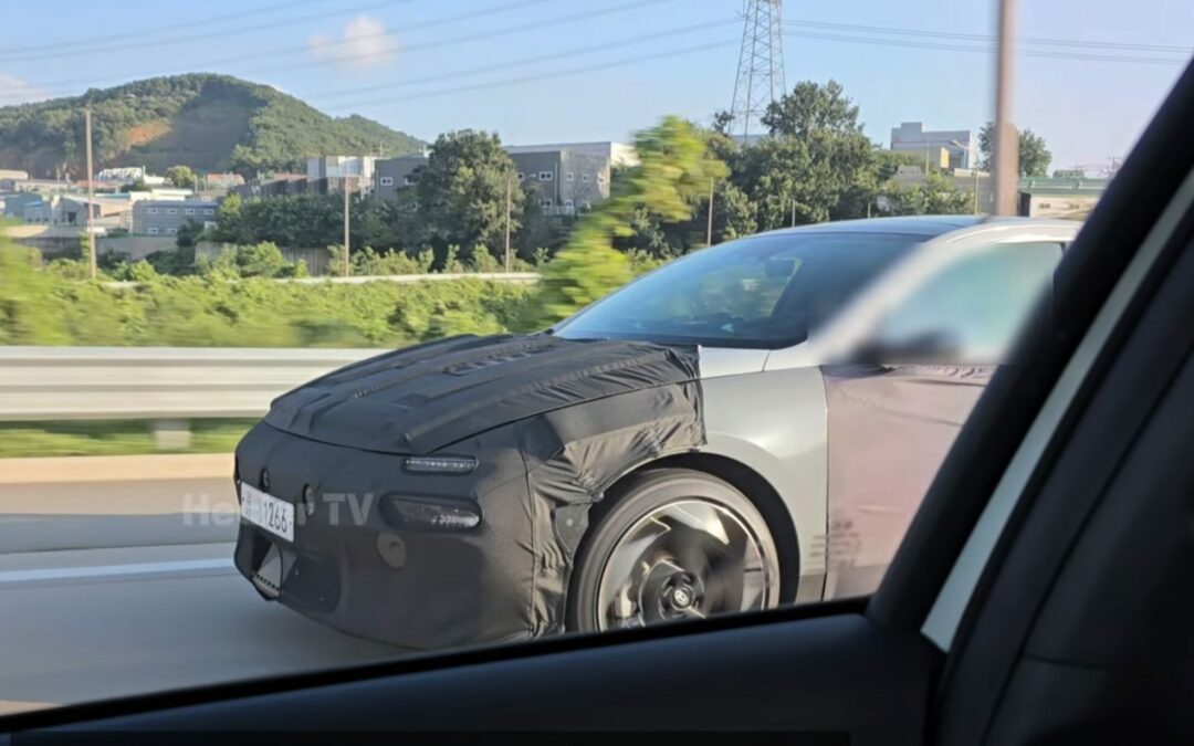 Hyundai IONIQ 6 Facelift Spied Up Close