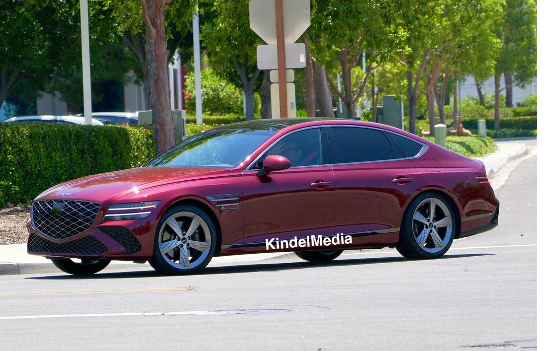 us spec genesis g80 sport facelfit spied undisguised