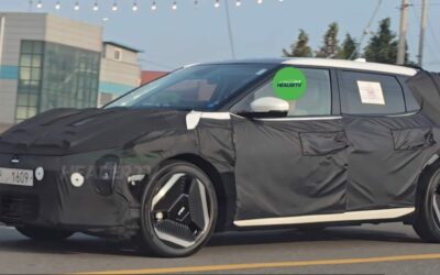 KIA EV4 Hatchback Spied Up Close