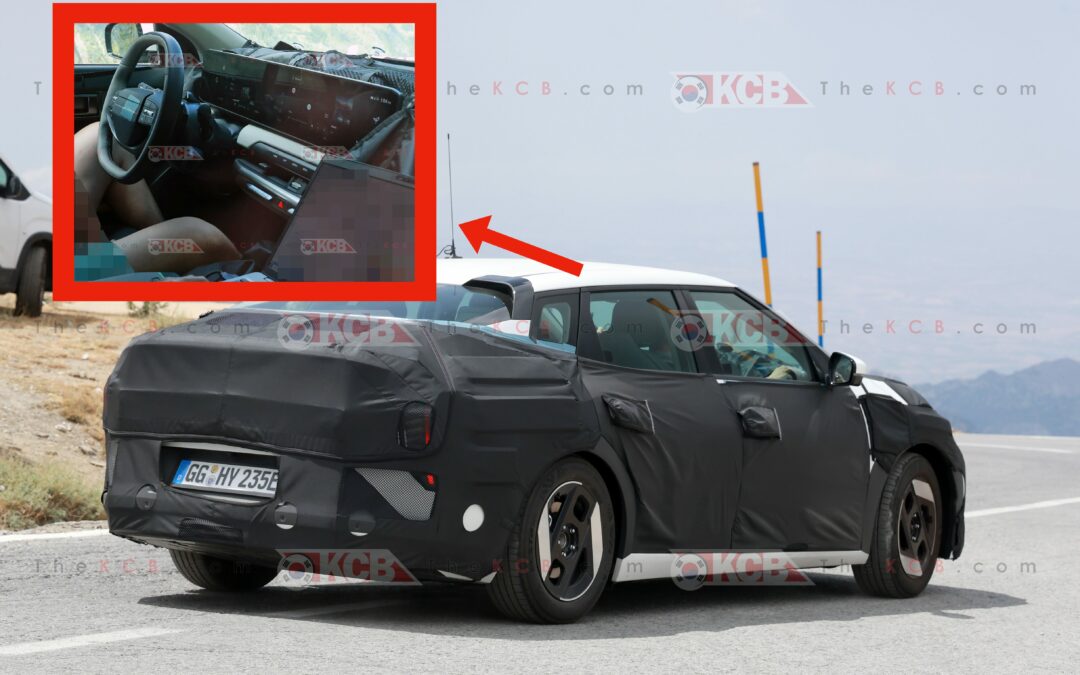 KIA EV4 Sedan Spied Inside & Out