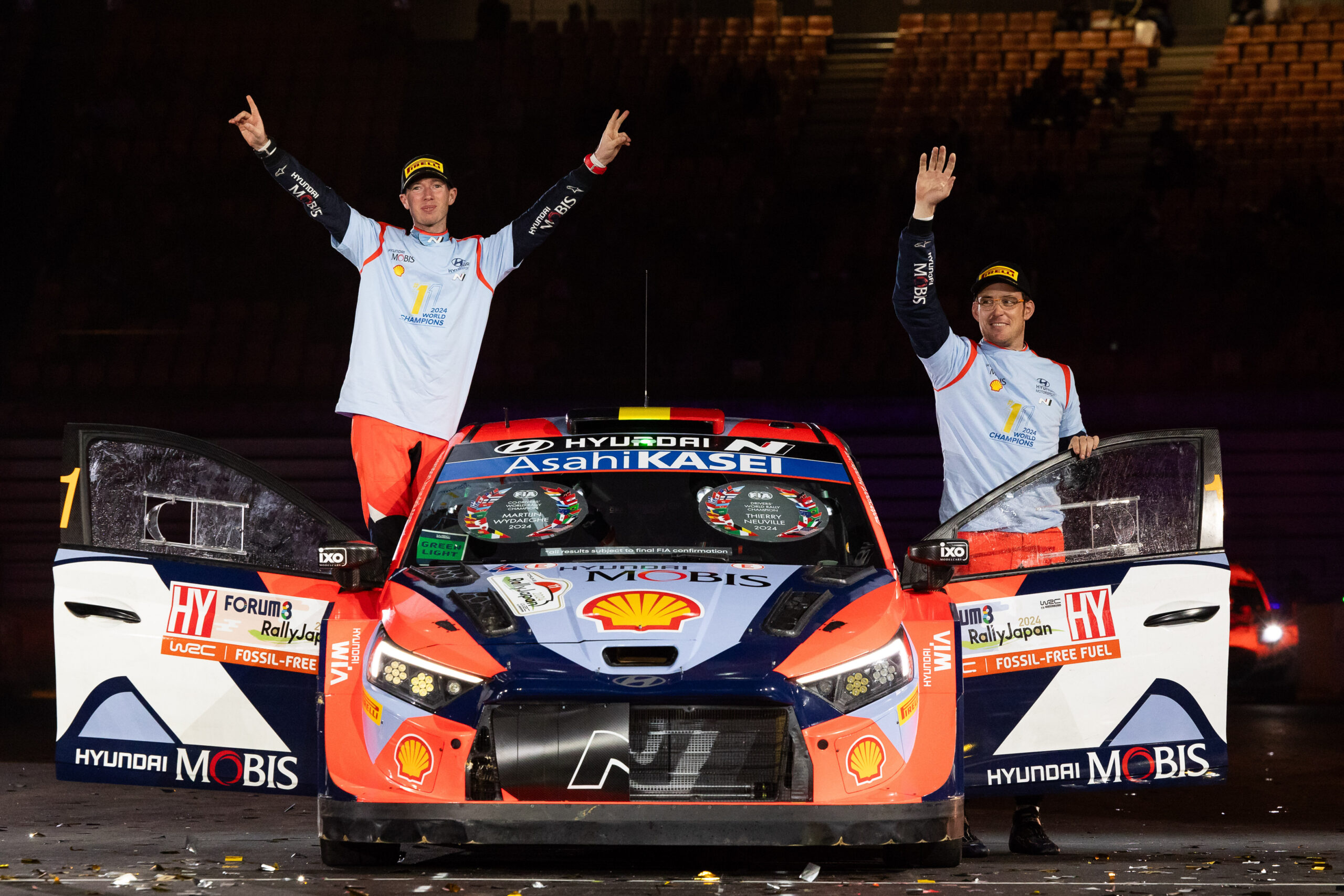 (Image 5) Thierry Neuville and Martijn Wydaeghe seal FIA WRC titles in thrilling finale