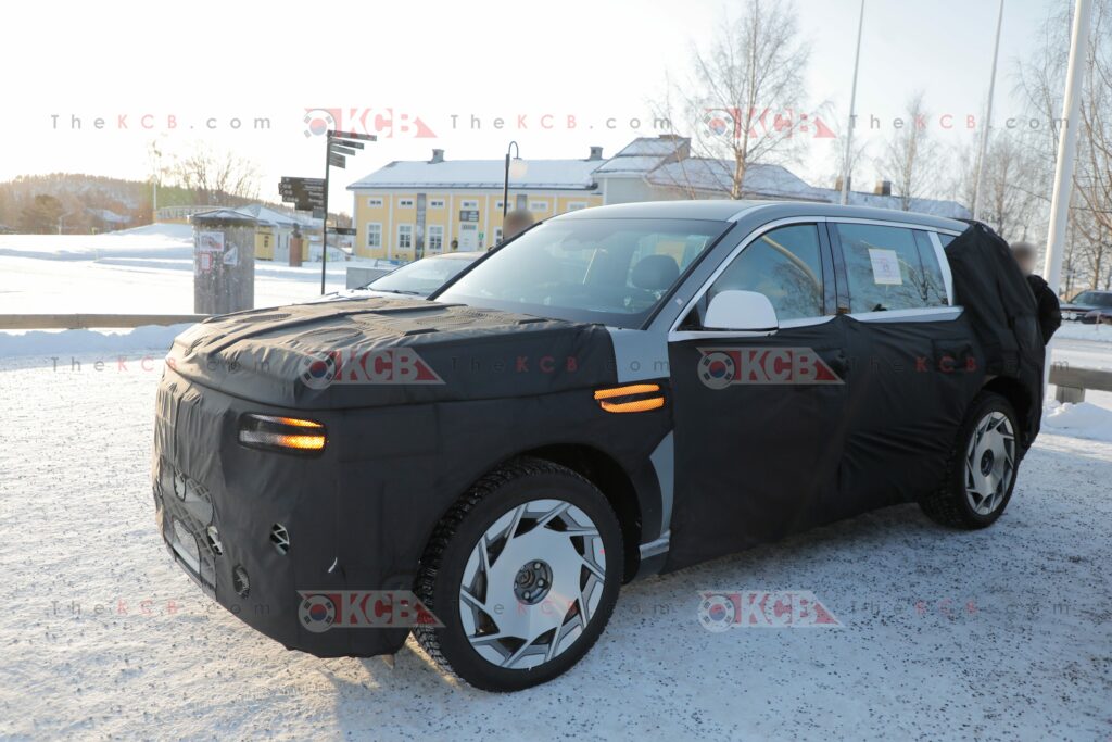 genesis gv90 spied in the snow 5