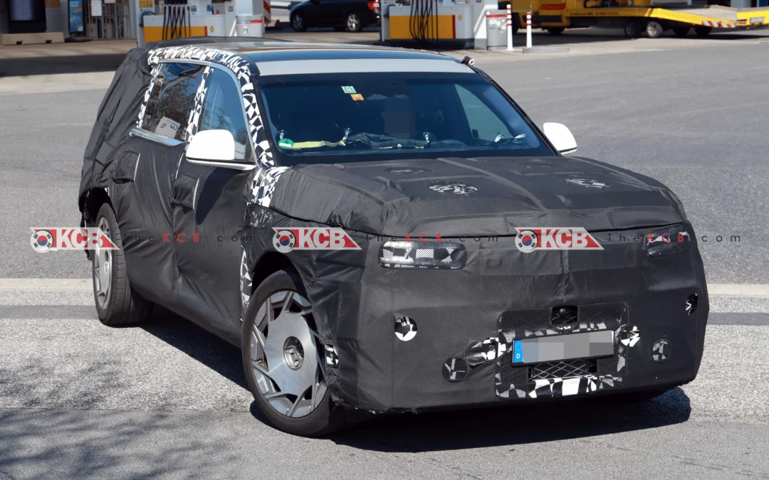 Genesis GV90 EV Spied with Rear Steering in Europe