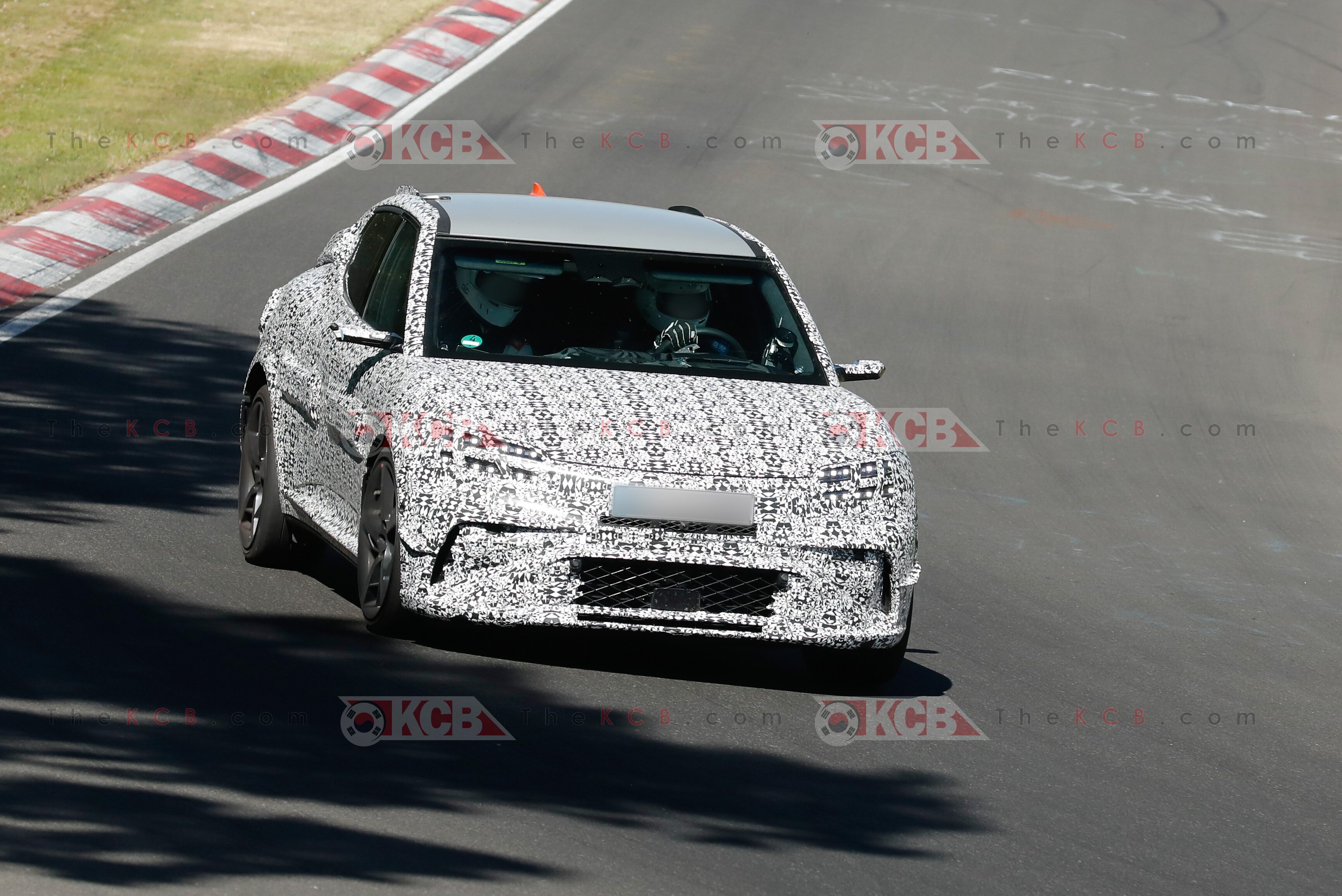 genesis gv60 magma loses camouflage nurburgring 2