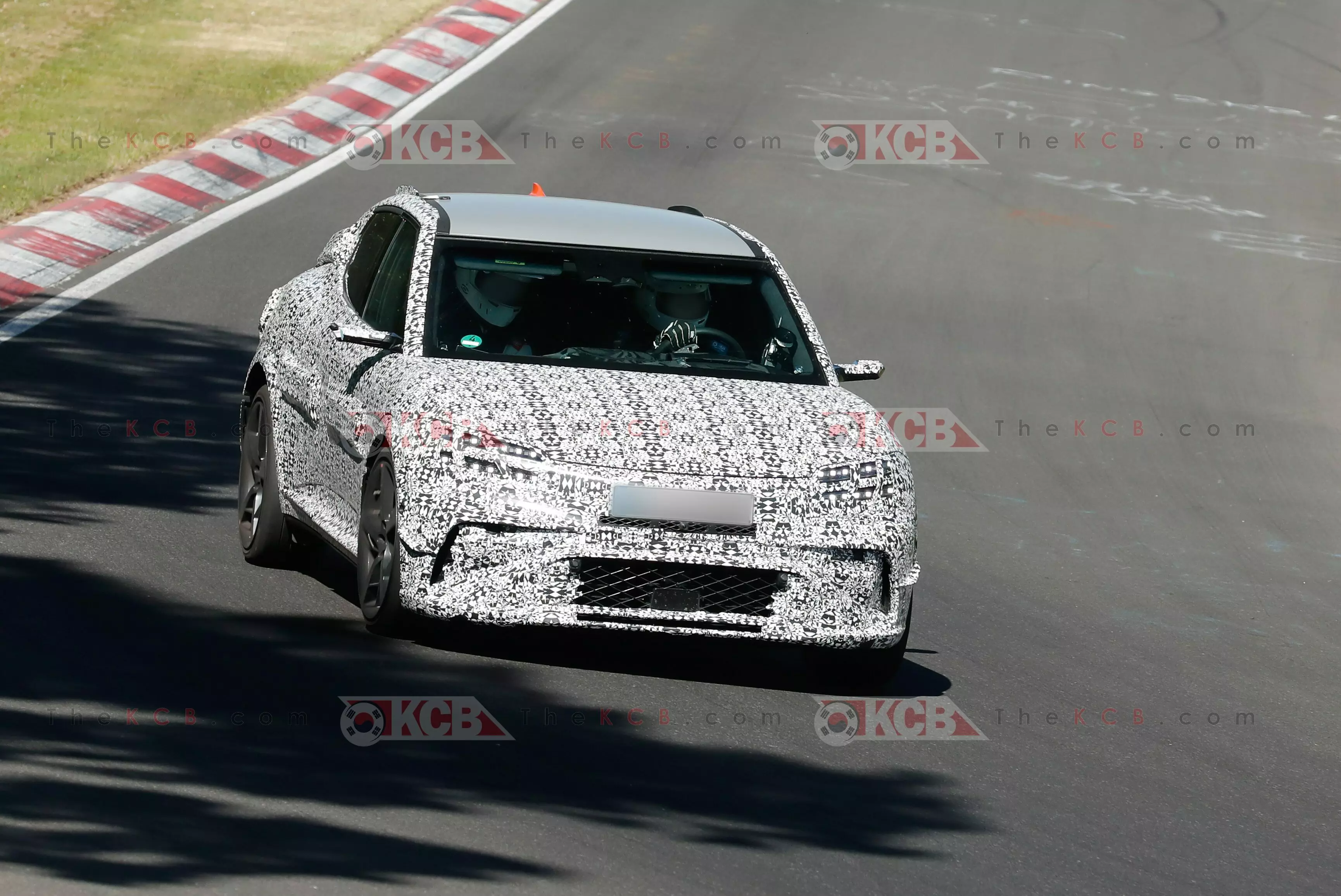 genesis gv60 magma loses camouflage nurburgring 2