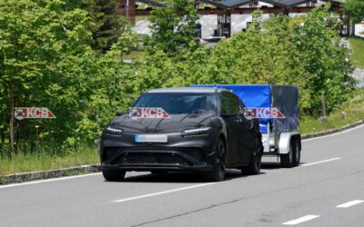 Genesis GV60 Magma Prototype Sheds Front Camouflage After Mountain Towing Trials
