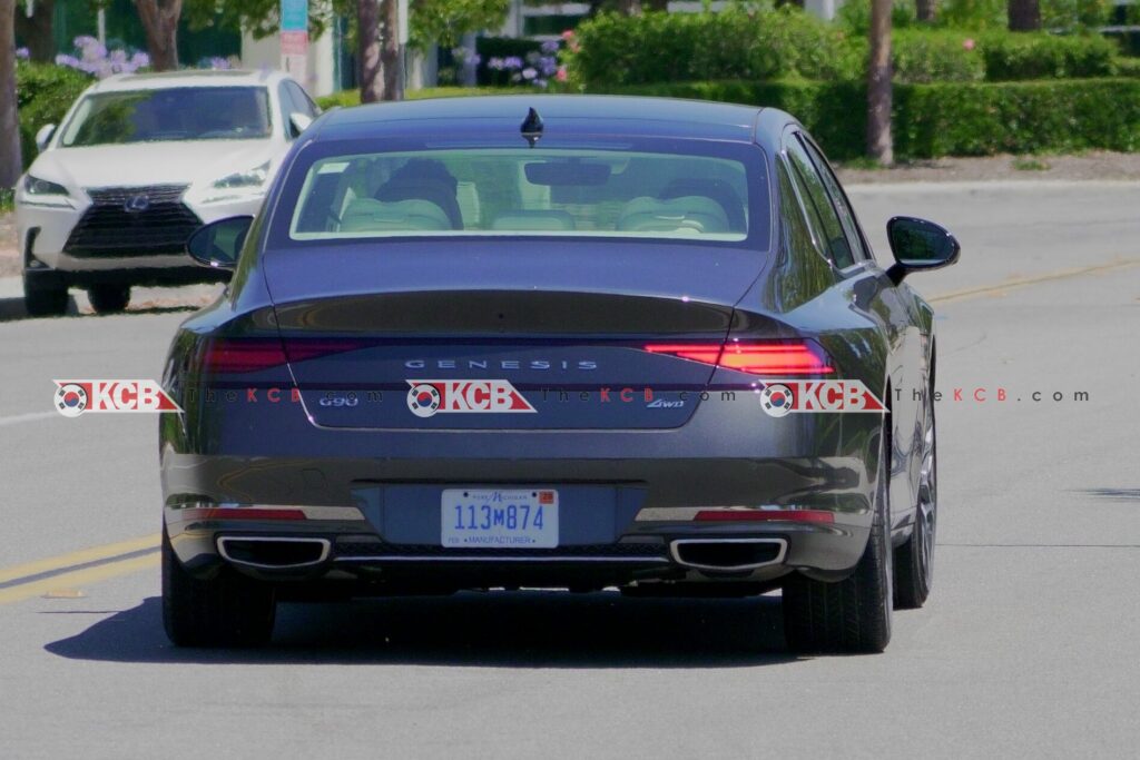 genesis g90 facelift begins testing