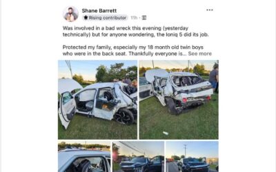 Hyundai IONIQ 5 Protects Family and Twins in High-Speed Crash