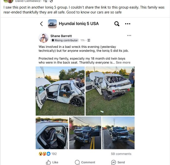 Hyundai IONIQ 5 Protects Family and Twins in High-Speed Crash