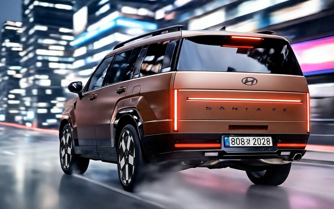 2027 Hyundai Santa Fe Facelift Rear Rendering
