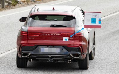 Mysterious Genesis GV70 Prototype with HEV Sticker Spied in Spain