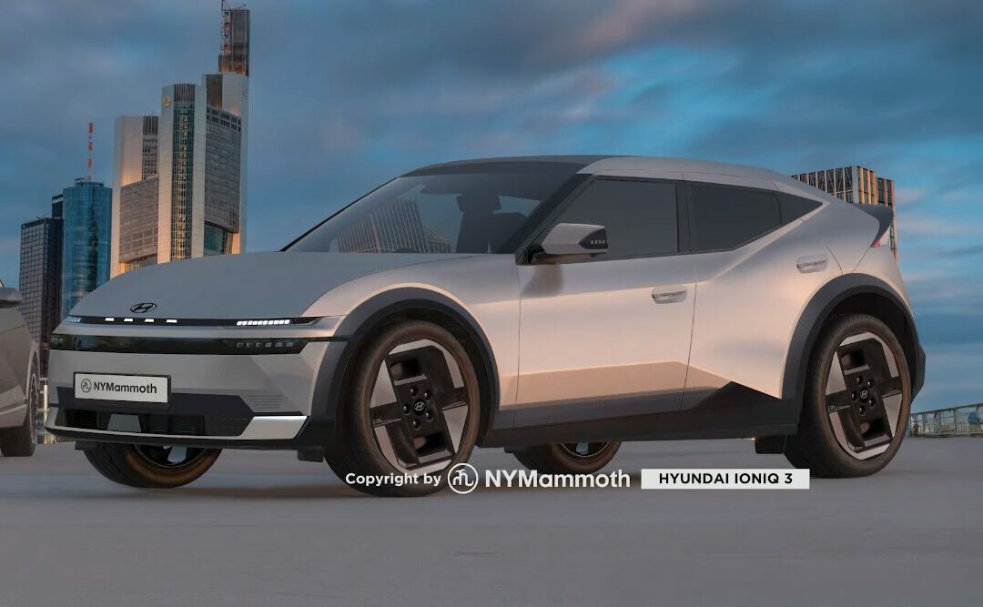 Hyundai IONIQ 3 First Rendering Revealed: Futuristic Compact EV Takes Shape