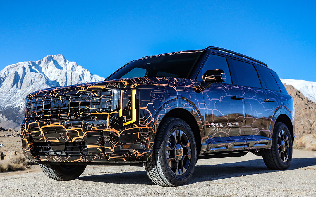 More Pictures of Wrapped 2027 Kia Telluride Ahead LA Auto Show Debut
