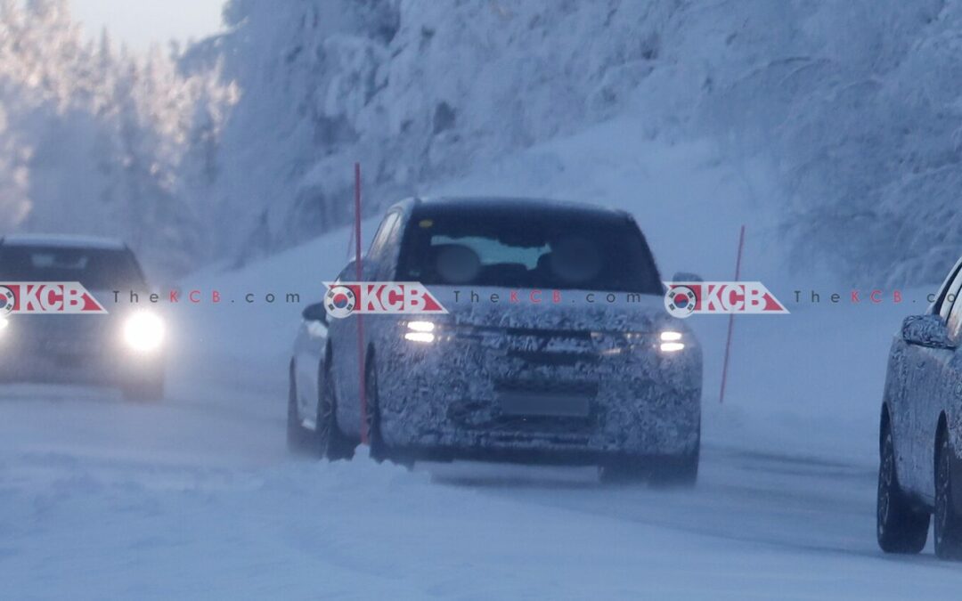New Genesis GV90 Spy Shots: Less Camo, More Luxury, and an Illuminated Crest Grille