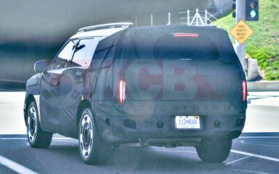 2027 Hyundai Santa Fe Facelift Spotted with Production Lights in California